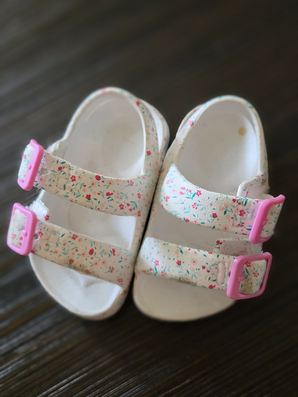 The Children's Place Floral Pink Buckle Sandals